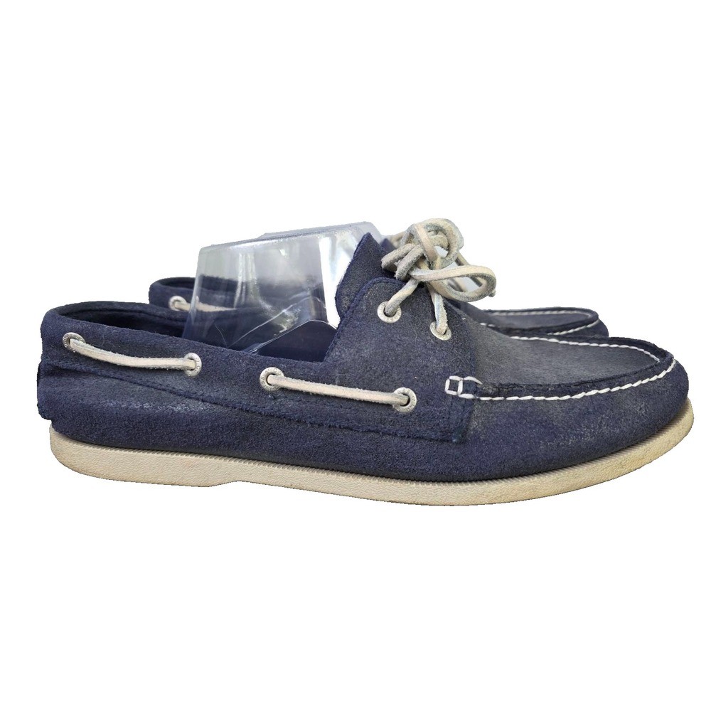 GH Bass & Co Hampton Men's Boat Shoes Size 11.5 Blue Navy Slip On Leather Loafer